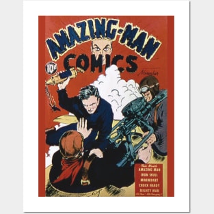 Amazing Man Retro Comic Cover Vol 7 Posters and Art